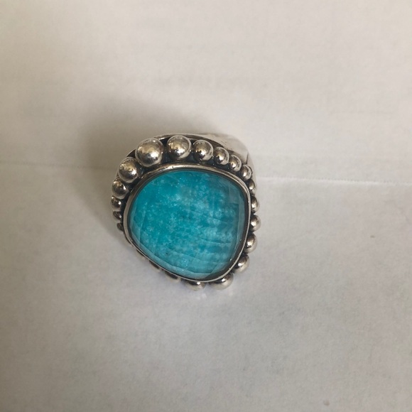 Lagos sterling silver with turquoise ring in size 7! Like new - Picture 5 of 12